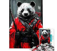 1000 Piece Puzzle For Adults Stoic Panda Warrior Jigsaw Puzzle Toy Wall Decor A Work of Art Deal As Gifts for The Whole Family (Size 38x52cm)