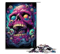 1000 Piece Puzzle For Adults Strange Psychedelic Skull Jigsaw Relax Games Family Game Stress Reliever Difficult Challenge 75x50cm