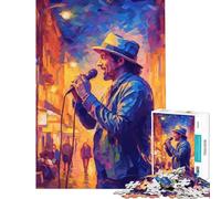 1000 Piece Puzzle For Adults Street Singer Help The Brain Exercise Presents for Women Educational Toy for 14+ Puzzle Game Offered (50x75cm)