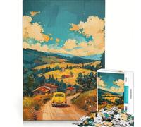 1000-piece puzzle for adults Studio Ghibli-Style Countryside | 38x26cm Hands-on Game Challenging To Complete Suitable for desktop decoration
