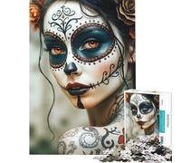 1000 Piece Puzzle For Adults Sugar Skull Makeup Help The Brain Exercise Presents for Women Educational Toy for 14+ Puzzle Game Offered (38x26cm)
