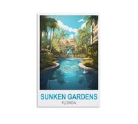 1000 Piece Puzzle for Adults，Sunken Gardens Florida For Kids And Adults, Personalised Assembling Jigsaw Fun Game 52x38cm