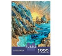 1000-piece Puzzle for Adults Sunset Cliffs Kintsugi Art Jigsaw for Adults Anti-Stress Toys Difficult Challenge Unique Birthday And Xmas Gifts 52x38cm/1000pcs