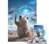1000 Piece Puzzle For Adults Surreal Capybara Cult From Future Fun Activities at Home Home Art Decor Relaxing Games Suitable for Ages 14 And Up (38x52cm)
