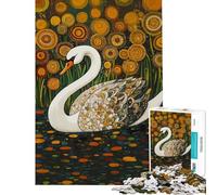 1000 Piece Puzzle For Adults Swan in A Starry Garden Jigsaw Puzzle Toy Wall Decor A Work of Art Deal As Gifts for The Whole Family (Size 38x52cm)