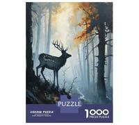 1000-piece Puzzle for Adults Sylvan Stag Jigsaw for Adults Anti-Stress Toys Difficult Challenge Unique Birthday And Xmas Gifts 52x38cm/1000pcs