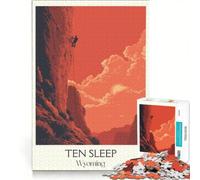 1000 Piece Puzzle For Adults Ten Sleep Canyon Art, Impossible Game, Staycation Kill Time, Birthday Present,Travel Gifts, 50x75cm