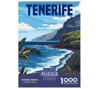 1000 Piece Puzzle for Adults, Tenerife Island Spain Artwork, Mindfulness Activity, Idea, Durable Puzzle Pieces, 38x26cm/1000pcs