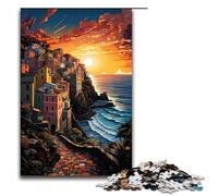 1000 Piece Puzzle For Adults The Colorful Psychedelia of Cinque Terre Jigsaw Relax Games Family Game Stress Reliever Difficult Challenge 75x50cm