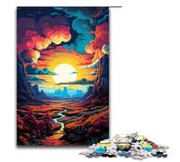 1000 Piece Puzzle for Adults The Colorful Psychedelia of The Cliffs of Moher Jigsaw for Educational Game Challenge Toy Artwork Gift 75x50cm