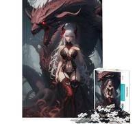 1000-piece Puzzle for Adults The Dragon Queen Help The Brain Exercise Difficult Challenge Relaxing Games for 14+ Puzzle Game Offered (38x26cm)