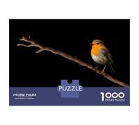 1000 Piece Puzzle for Adults, The European Robin Artwork, Relaxing Puzzle Experience, Seasonal Gift Choice, Durable Puzzle Pieces, 38x26cm/1000pcs