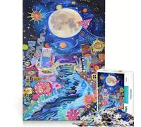 1000 Piece Puzzle For Adults The Full Moon Rising Brain Teaser Game Difficult Hard Improving Love between Couples 50x75cm