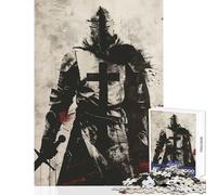 1000-piece Puzzle for Adults The Knight Minimalism Toy Wall Decor Great Gift for Games Practical Game Wishlist with Santa Claus Size 38x52cm