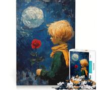1000 Piece Puzzle For Adults The Little Prince with Rose Brain Teaser Game Difficult Hard Improving Love between Couples 38x52cm
