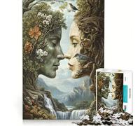 1000 Piece Puzzle For Adults The Other Female Intertwined Waterfall Brain Teaser Game Difficult Hard Improving Love between Couples 38x52cm