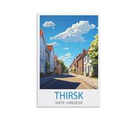 1000 Piece Puzzle for Adults Thirsk North Yorkshire,Puzzles Micro Pieces Challenging Difficult Puzzles Christmas Birthday Gift Game Toys 52x38cm