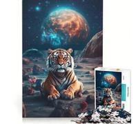 1000 Piece Puzzle For Adults Tiger on Mars Brain Teaser Game Difficult Hard Improving Love between Couples 38x26cm