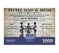 1000 Piece Puzzle for Adults, To My Dad And Mom Vintage Artwork, Challenging Brain Teaser, for Puzzle Lovers, Premium Puzzle Pieces, 52x38cm/1000pcs