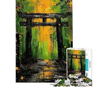 1000-piece Puzzle for Adults Torii Gate Green Poison Puzzles for Teenagers Staycation Kill Time Help The Brain Exercise Unique Birthday And Gifts (Size 38x26cm)