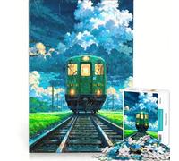 1000 Piece Puzzle For Adults Train in The Countryside Brain Teaser Game Difficult Hard Improving Love between Couples 38x26cm