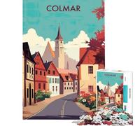 1000 Piece Puzzle For Adults Travel to Colmar for Educational Game Toy Intellectual Game Gifts Birthday Difficult Challenge (Size 38x26cm)
