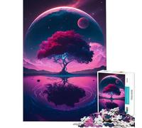 1000-piece Puzzle for Adults Tree And Planets Help The Brain Exercise Difficult Challenge Relaxing Games for 14+ Puzzle Game Offered (38x52cm)