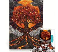 1000-piece Puzzle for Adults Tree Of Life Under A Full Moon, Impossible Game, For Family Fun, Unique Gifts for Birthday And Christmas 38x52cm