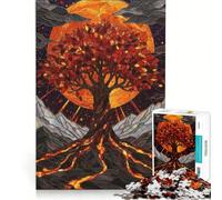 1000-piece Puzzle for Adults Tree Of Life Under A Full Moon, Impossible Game, For Family Fun, Unique Gifts for Birthday And Christmas 38x26cm