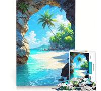 1000 Piece Puzzle For Adults Tropical Beach Paradise, Impossible Game, Staycation Kill Time, Birthday Present,Travel Gifts, 38x26cm