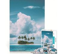 1000 Piece Puzzle For Adults Tropical Island Paradise, Impossible Game, Staycation Kill Time, Birthday Present,Travel Gifts, 50x75cm