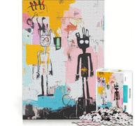 1000 Piece Puzzle For Adults Twins Abstract Art Figures, Impossible Game, Staycation Kill Time, Birthday Present,Travel Gifts, 38x52cm