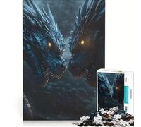 1000 Piece Puzzle For Adults Two Dragons Face-Off, Educational Game, Difficult Challenge, Enhance Love between Couples 50x75cm