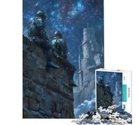 1000 Piece Puzzle For Adults Two Knight in The Night Fun Activities at Home Home Art Decor Relaxing Games Suitable for Ages 14 And Up (50x75cm)