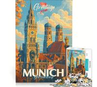 1000-piece puzzle for adults Urban Retro Dreams Munich | 38x26cm Wall Decoration Improving love between couples Challenging Game Gifts