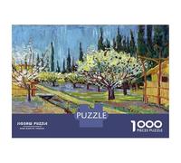 1000 Piece Puzzle for Adults, Van Gogh Flowering Orchard Artwork, Challenging Brain Teaser, Winter Indoor Entertainment, Premium Puzzle Pieces, 38x26cm/1000pcs