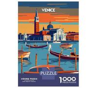 1000-piece Puzzle for Adults Venice at Dusk Jigsaws for Adults Family Games Precision Cutting Unique Birthday And Xmas Gifts 52x38cm/1000pcs