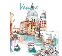 1000-piece Puzzle for Adults Venice City Watercolor Help The Brain Exercise Difficult Challenge Relaxing Games for 14+ Puzzle Game Offered (50x75cm)