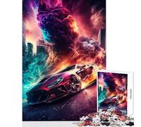 1000-piece Puzzle for Adults Vibrant Hurricane Car Toy Wall Decor Great Gift for Games Practical Game Wishlist with Santa Claus Size 38x52cm
