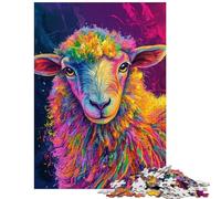 1000-piece Puzzle for Adults Vibrant Sheep Art Puzzles for Teenagers Staycation Kill Time Help The Brain Exercise Unique Birthday And Gifts (75x50cm/1000pcs)