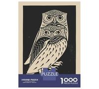 1000 Piece Puzzle for Adults, Vintage Owls Artwork, Mindfulness Activity, Winter Indoor Entertainment, Precision Cut Pieces, 70x50cm/1000pcs
