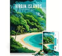 1000 Piece Puzzle For Adults Virgin Islands Ntl Park Clean Cut Piece Thinking Skill Game Calm Time Fun Xmas Scene Art (50x75cm)