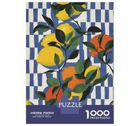 1000 Piece Puzzle for Adults, Watercolor Italian Lemons Artwork, Creative Leisure Activity, Winter Indoor Entertainment, Durable Puzzle Pieces, 70x50cm/1000pcs