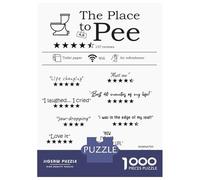 1000 Piece Puzzle for Adults, WC Fun Bathroom Review Artwork, Creative Leisure Activity, Winter Indoor Entertainment, Pieces, 52x38cm/1000pcs