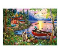 1000 Piece Puzzle for Adults - Weekend Retreat Artwork Jigsaw Puzzles 1000 Pieces- Challenging Jigsaw Puzzles for Game Nights, Vibrant Colors & Premium Quality