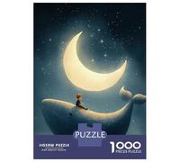 1000-piece Puzzle for Adults Whale Crescent Moon Jigsaws for Adults Family Games Precision Cutting Unique Birthday And Xmas Gifts 52x38cm/1000pcs
