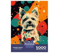 1000-piece Puzzle for Adults White West Highland Terrier Pop Art Print Playful Dog Decor Jigsaws for Adults Family Games Precision Cutting Unique Birthday And Xmas Gifts 38x26cm/1000pcs