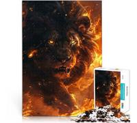 1000-piece puzzle for adults wild black lion Made of cardboard for age 14+ Play toys because it is ideal as a gift for the whole family。size:38x52cm/14.96x20.47inch