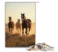 1000 Piece Puzzle For Adults Wild Horses Running on The Grassland Game Puzzles for Is Ideal As A Gift for The Whole Family 1000 PCS(38x26cm)
