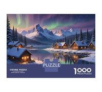 1000-piece Puzzle for Adults Winter Cabin Retreat Jigsaws for Adults Family Games Precision Cutting Unique Birthday And Xmas Gifts 52x38cm/1000pcs
